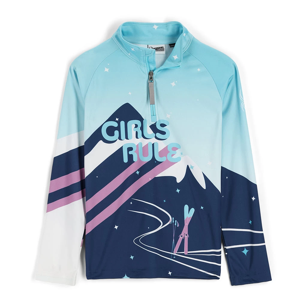 Spyder Big Girls Surface Half Zip - Abyss - Image 2