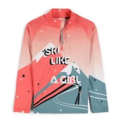 Spyder Big Girls Surface Half Zip - Tundra