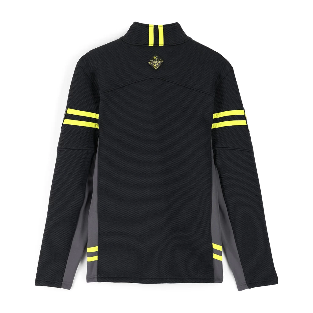Spyder Mens Wengen Encore Full Zip - Black Citron - Image 2