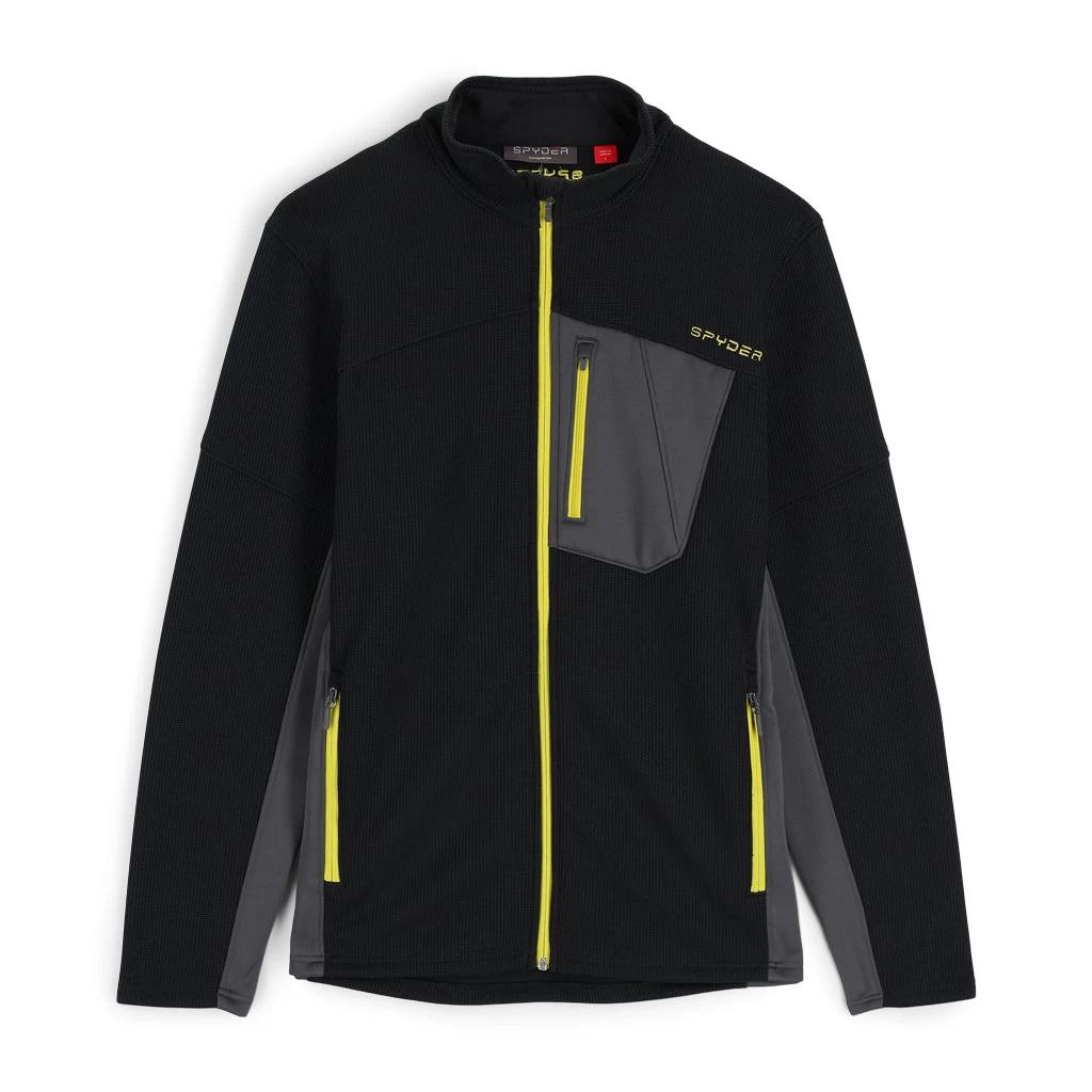 Spyder Mens Bandit Full Zip - Black Citron