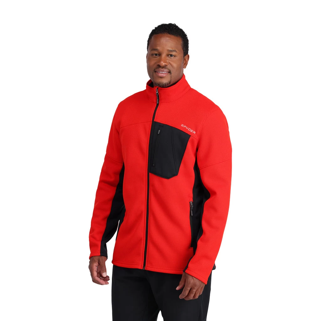 Spyder Mens Bandit Full Zip - Volcano Black - Image 3