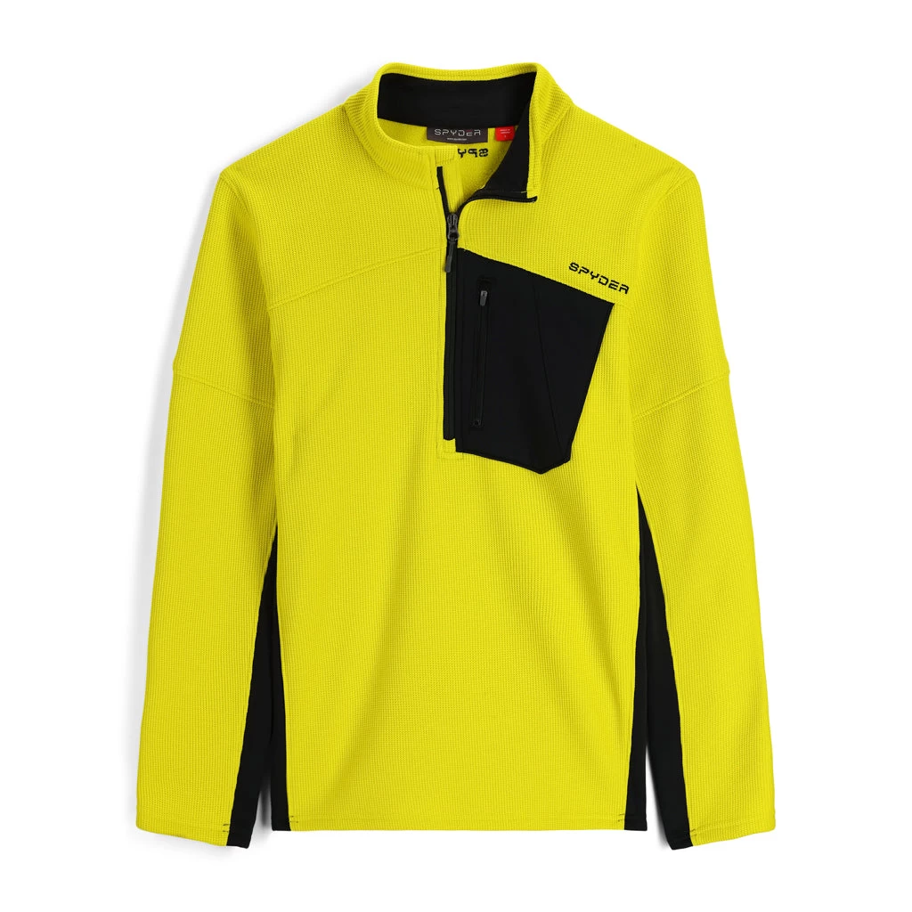 Spyder Mens Bandit Half Zip - Citron Black