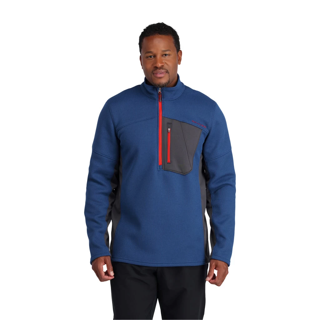 Spyder Mens Bandit Half Zip - Abyss Volcano - Image 3