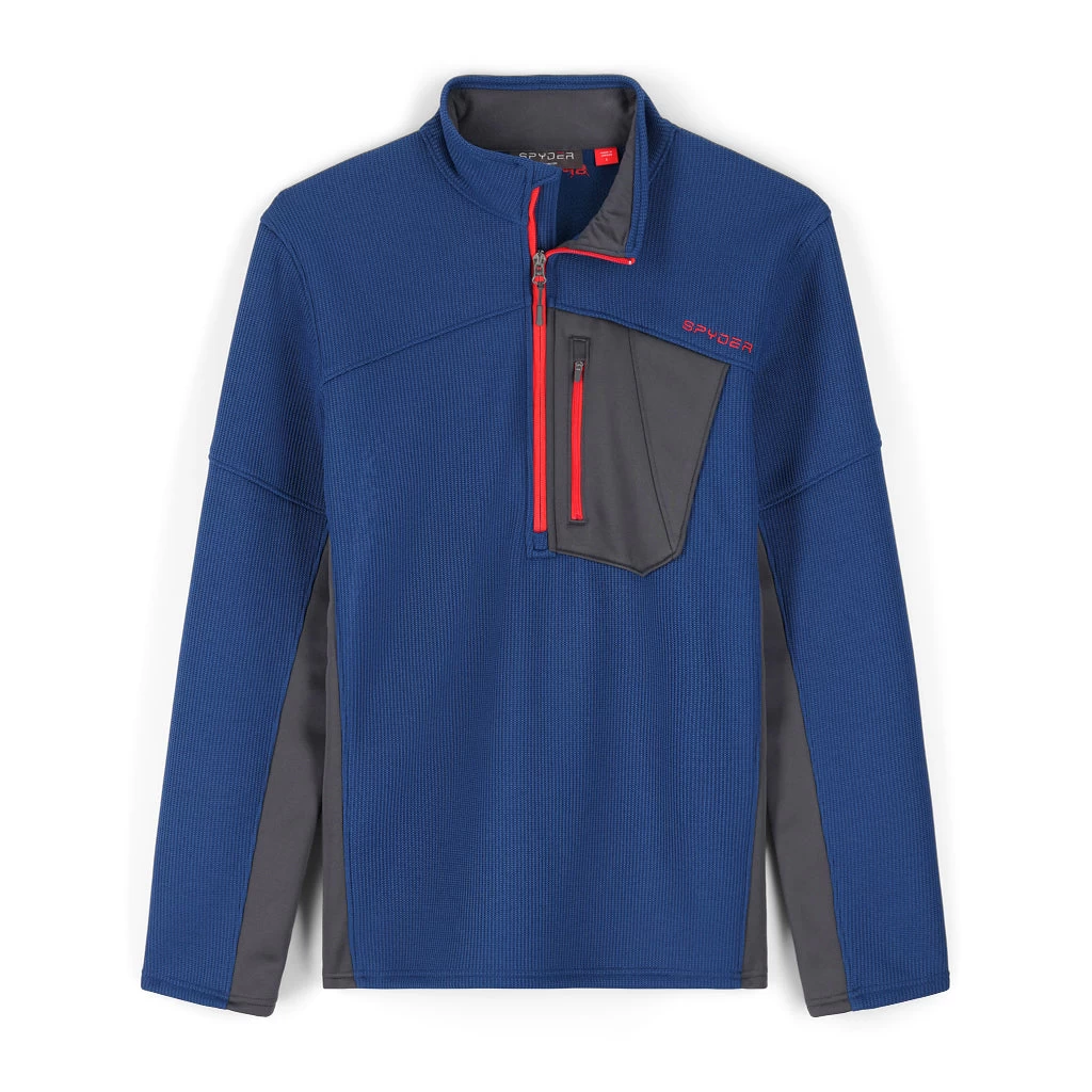 Spyder Mens Bandit Half Zip - Abyss Volcano