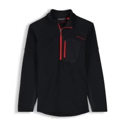 Spyder Mens Bandit Half Zip - Black Red