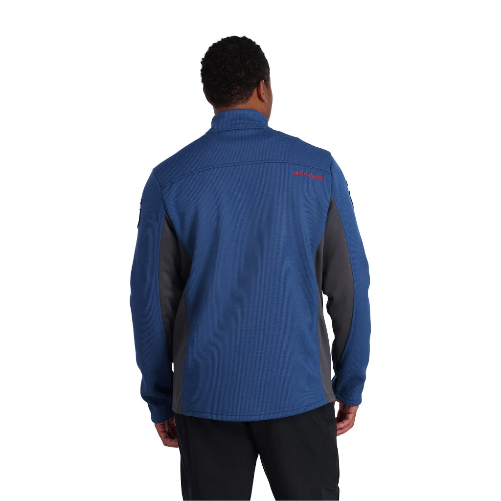Spyder Mens Bandit Wengen Half Zip - Abyss Volcano - Image 2