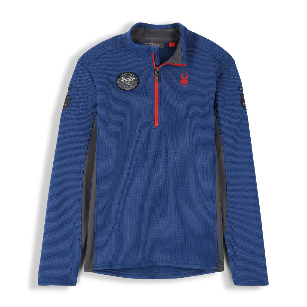 Spyder Mens Bandit Wengen Half Zip - Abyss Volcano