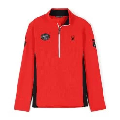 Spyder Mens Bandit Wengen Half Zip - Volcano