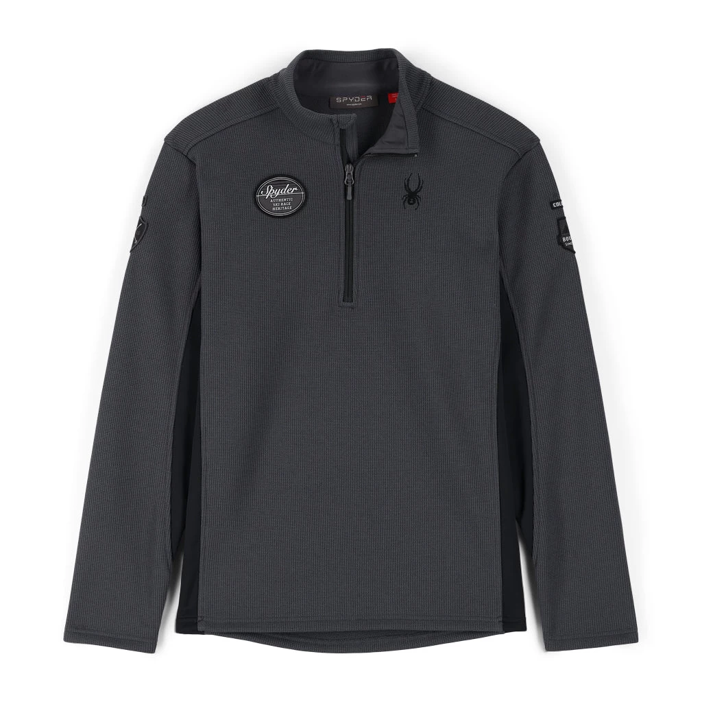 Spyder Mens Bandit Wengen Half Zip - Ebony Black