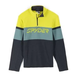 Spyder Mens Speed Half Zip - Ebony Citron