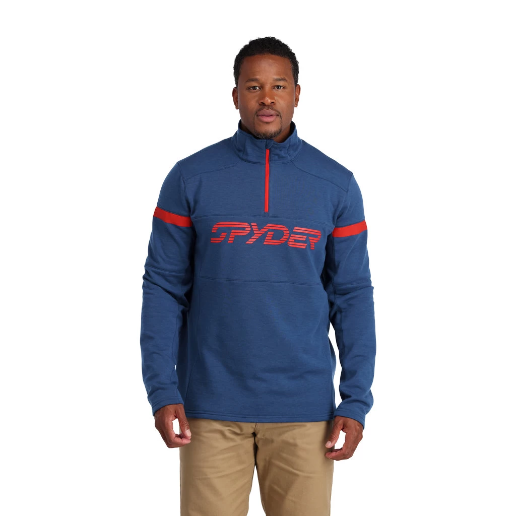 Spyder Mens Speed Half Zip - Abyss Volcano - Image 3
