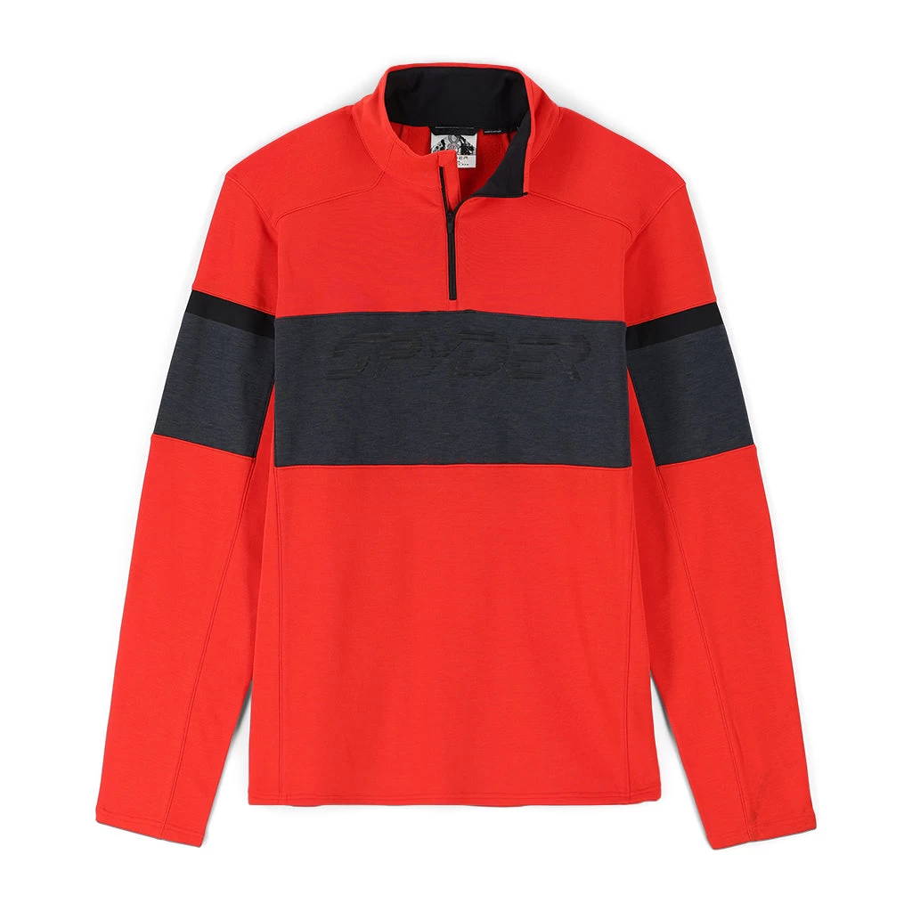 Spyder Mens Speed Half Zip - Volcano Ebony