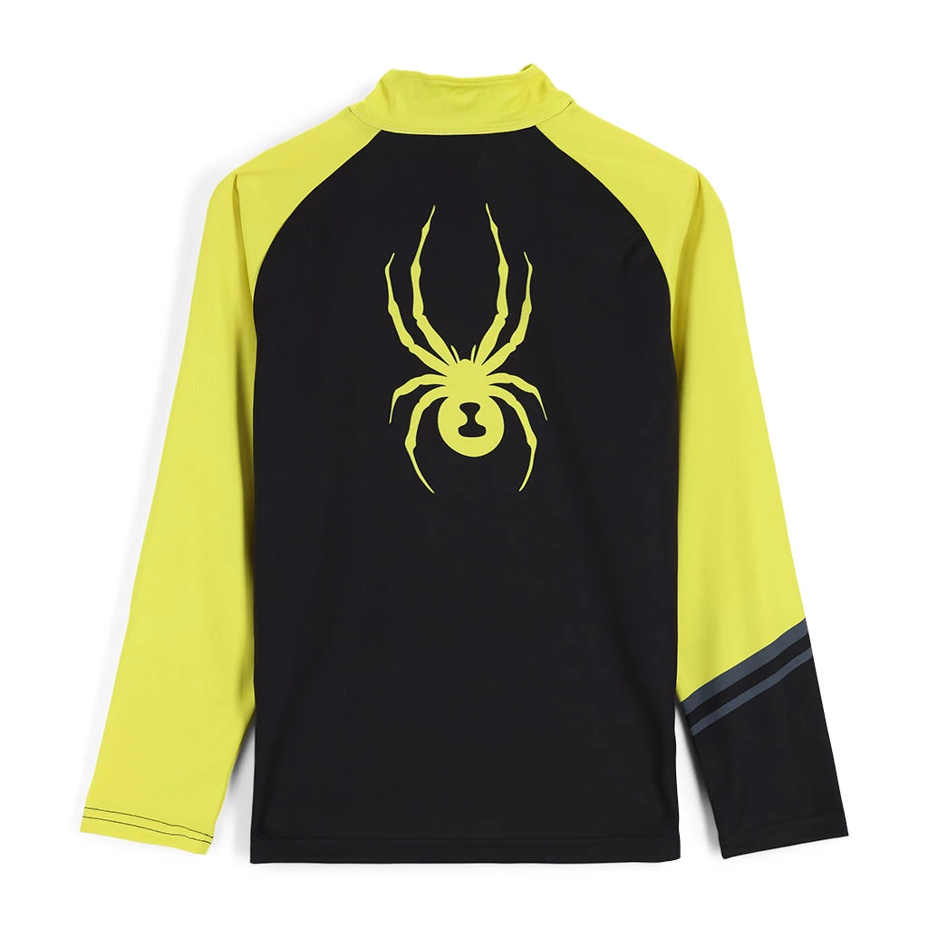 Spyder Big Boys Web Half Zip - Black Citron - Image 2