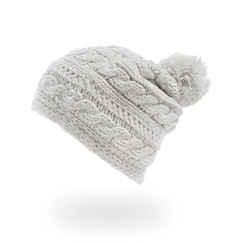 Spyder Womens Twisty Knit Pom - White - Image 3