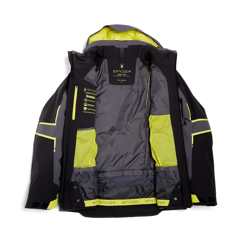 Spyder Mens Titan - Black Citron - Image 5