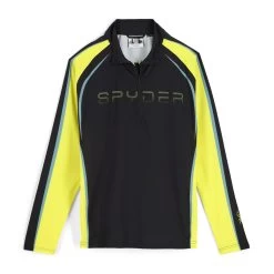 Spyder Mens Throwback Half Zip - Black Citron