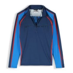 Spyder Mens Throwback Half Zip - Abyss Collegiate