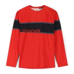 Spyder Mens Pump Long Sleeve Crew Neck - Volcano