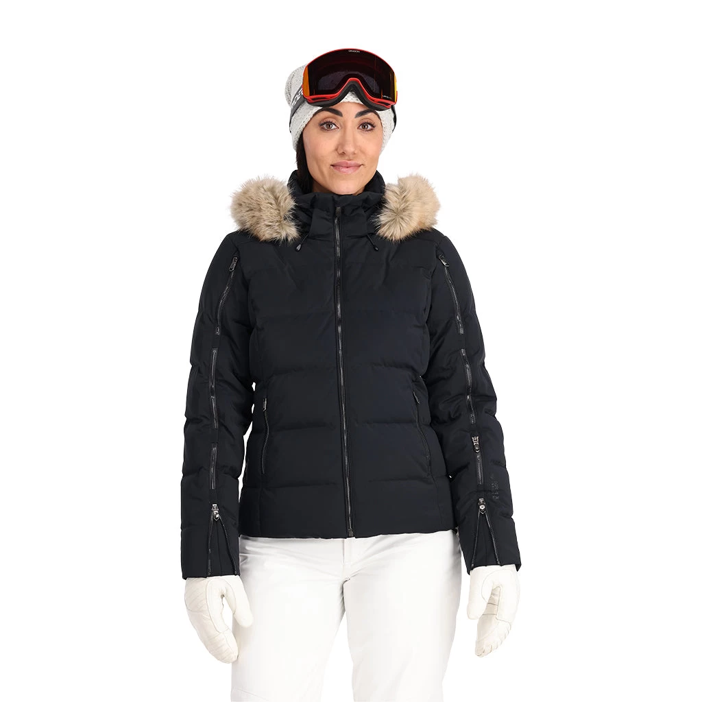 Spyder Womens Falline Faux Fur - Black - Image 2