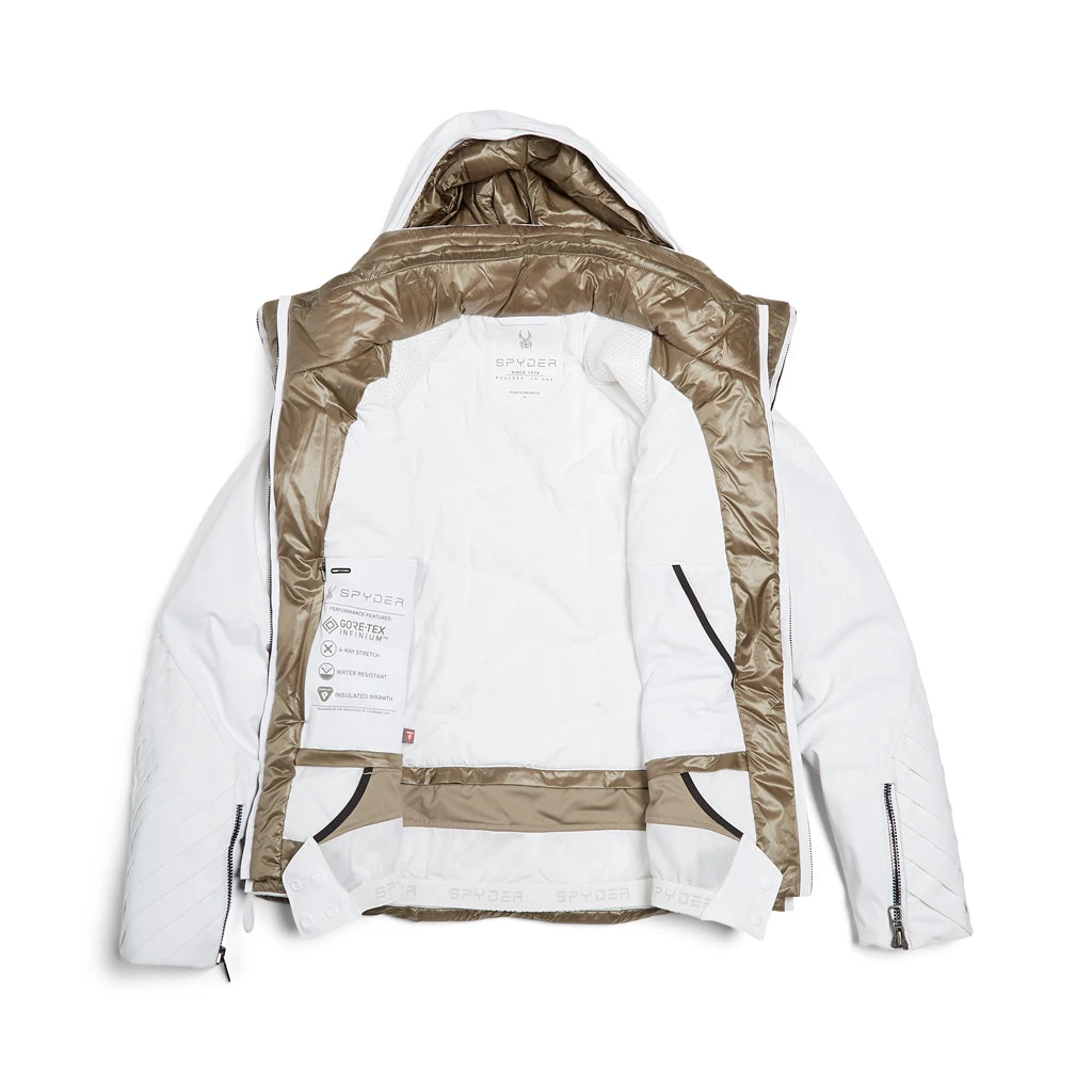 Spyder Womens Pinnacle No Faux Fur - White - Image 5