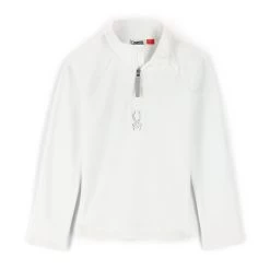 Spyder Big Girls Shimmer Bug Half Zip - White
