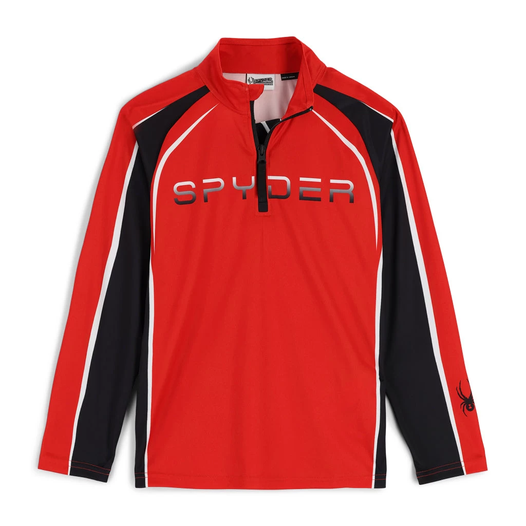Spyder Big Boys Downhill Half Zip - Volcano