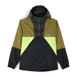 Spyder Mens Belford Windbreaker - Dark Olive Green Black